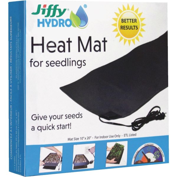 Jiffy Hydro 10 In. x 20 In. 17.5W Seedling Heat Mat - Iieemm