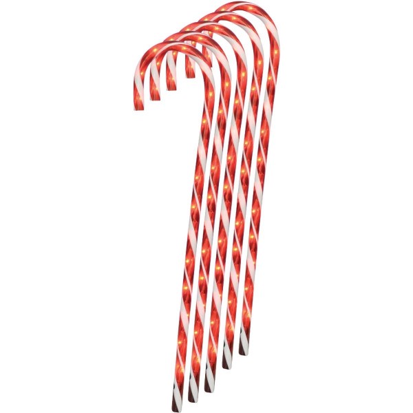 J Hofert 28 In. Incandescent Candy Cane Pathway Marker Light Set (10 per set) - Iieemm
