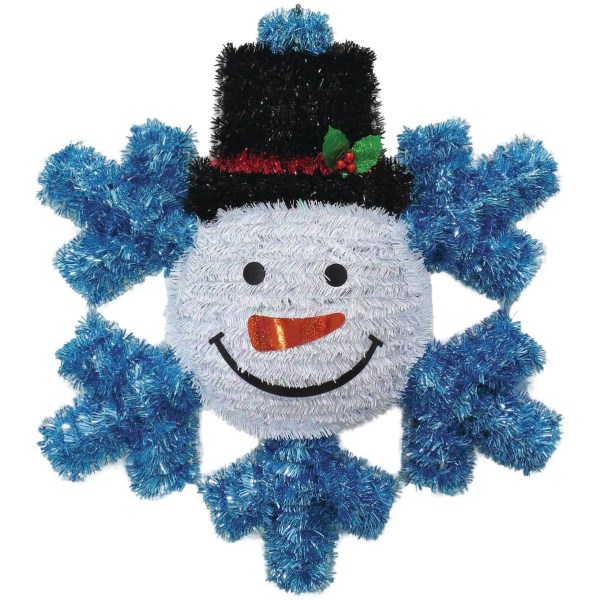 Youngcraft 17 In. x 1.5 In. x 20 In. Tinsel Snowman Holiday Decoration - Iieemm