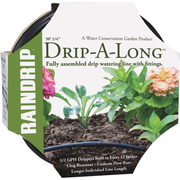 Raindrip 1/4 In. Dia. x 50 Ft. L. Poly Soaker Hose with Fittings - Iieemm