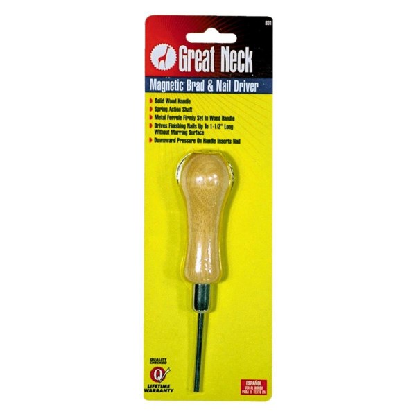 Great Neck Brad and Nail Driver with Wood Handle - Iieemm