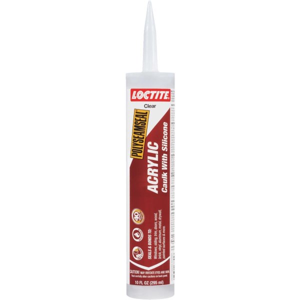 LOCTITE POLYSEAMSEAL 10 Oz. Clear Acrylic Caulk with Silicone - Iieemm