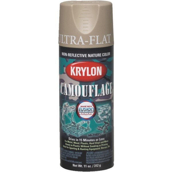 Krylon Camouflage 11 Oz. Ultra-Flat Spray Paint, Khaki - Iieemm