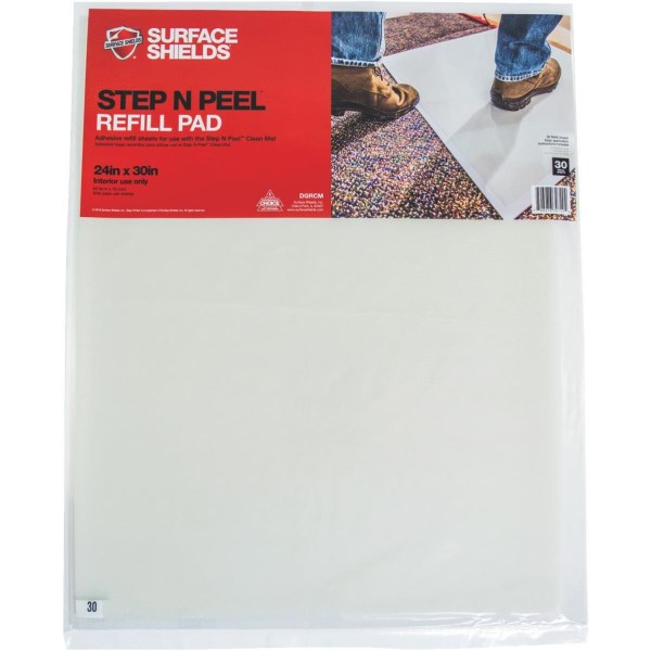 Surface Shields Step N Peel Clean Mat 24 In. x 30 In. Floor Protector Refill Sheets - Iieemm