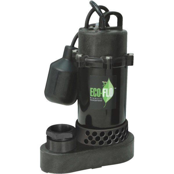 ECO-FLO 1/3 HP Wide Angle Switch Submersible Thermoplastic Sump Pump - Iieemm