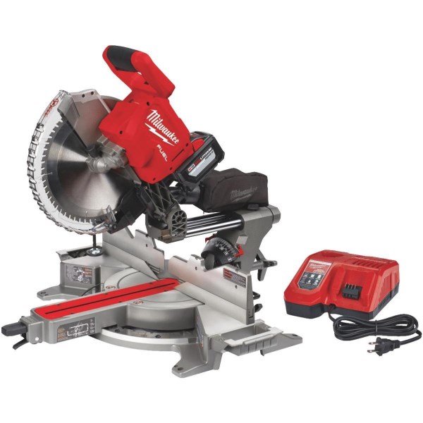 Milwaukee M18 FUEL 12 In. Brushless Dual Bevel Sliding Cordless Miter Saw Kit - Iieemm