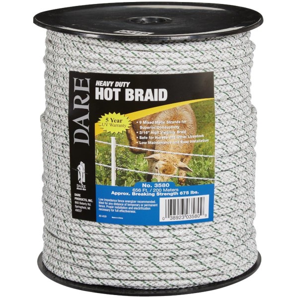 Dare 3/16 In. x 656 Ft. Hot Braid Poly Rope - Iieemm