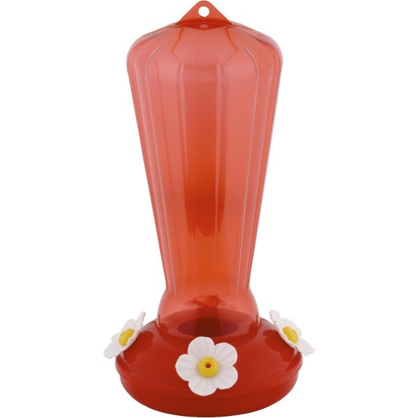 More Birds 27 Oz. Plastic Hollyhock Hummingbird Feeder - Iieemm
