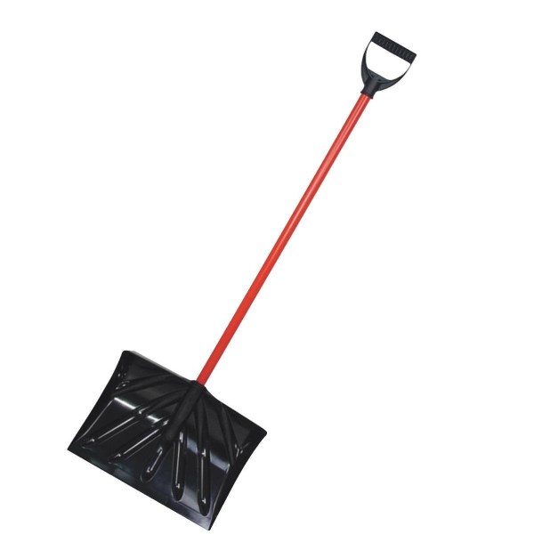 True Temper 16 In. Poly Snow Shovel & Pusher with 36 In. Steel Handle - Iieemm