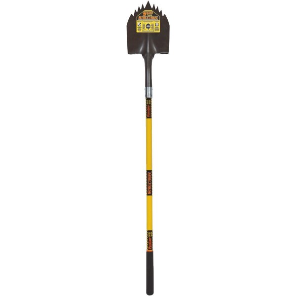 Structron S600 Power 48 In. Fiberglass Handle Notched Round Point Shovel - Iieemm