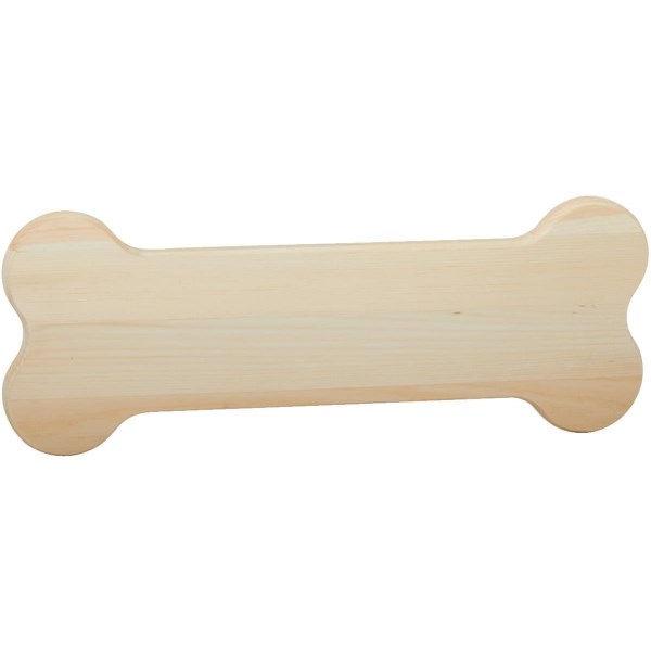 Walnut Hollow 6 In. x 16 In. Unfinished Wood Dog Bone Signboard - Iieemm