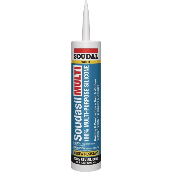 Soudasil 10.1 Oz. White 100% Multi-Purpose Silicone Caulk - Iieemm