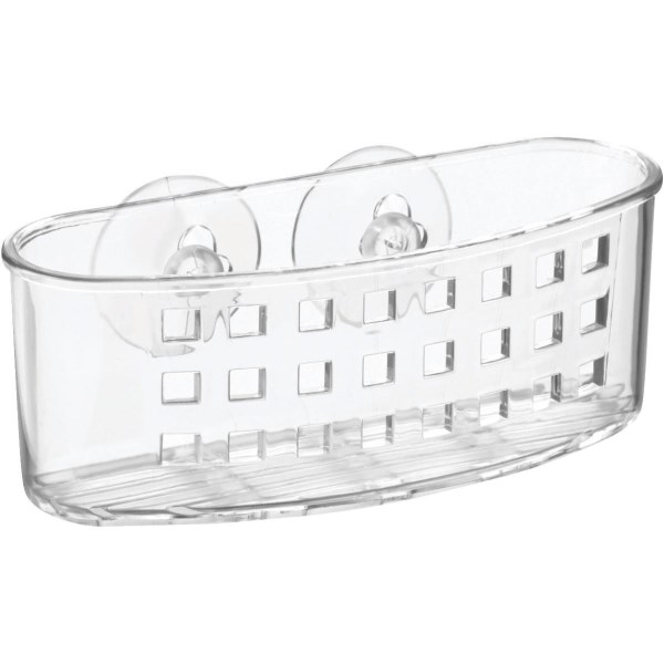 iDesign Sinkworks Clear Suction Scrubber & Sponge Holder - Iieemm