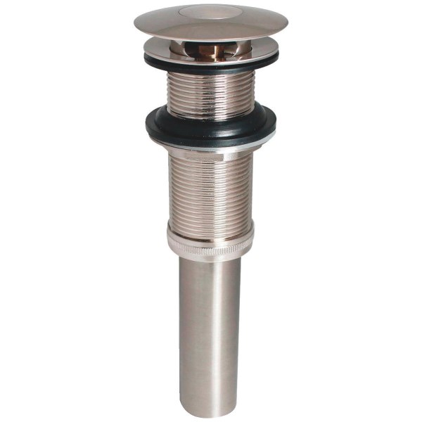 Keeney 1-1/4 In. Brushed Nickel Brass Universal Push Button Bathroom ...