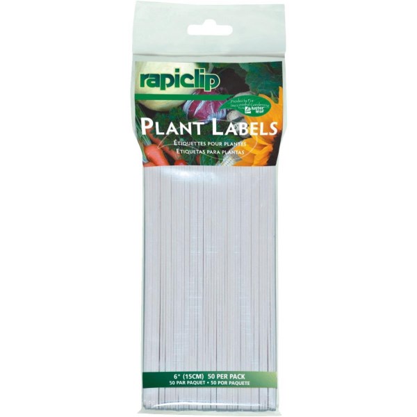 Rapiclip 6 In. Plastic Garden Marker Plant Label (50-Pack) - Iieemm