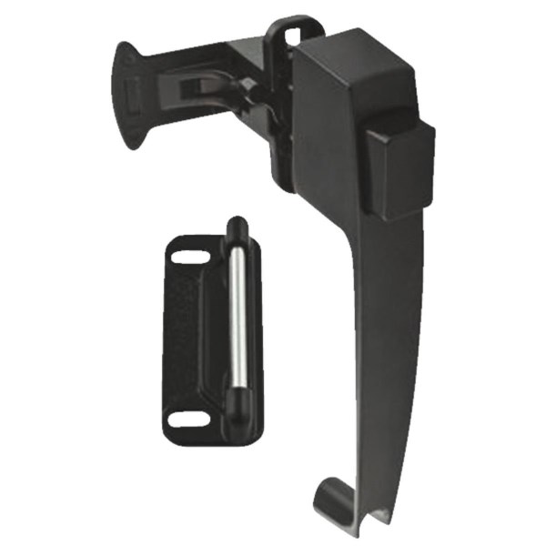 National Black Push Button Latch with 1-1/2 In. Hole Spacing - Iieemm