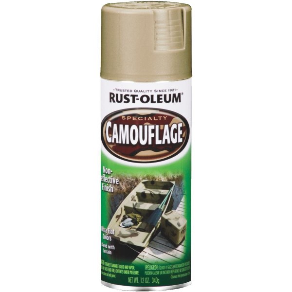 Rust-Oleum Camouflage 12 Oz. Flat Spray Paint, Sand - Iieemm