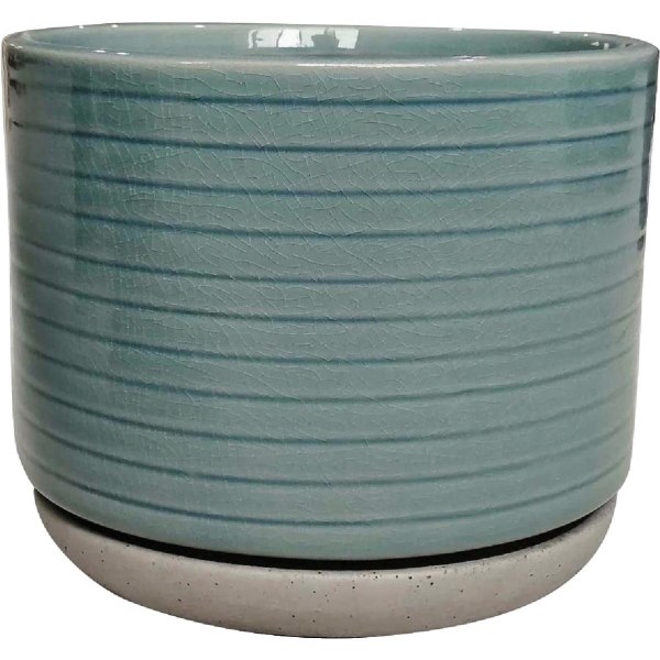 Southern Patio Vado 6 In. Ceramic Sea Blue Planter - Iieemm