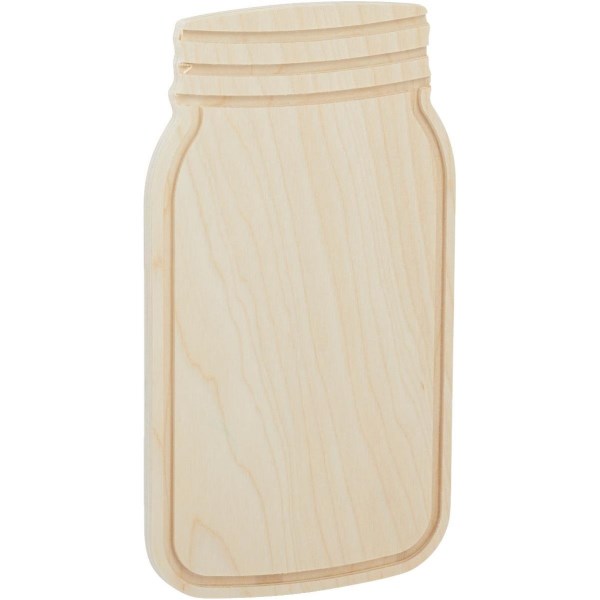 Walnut Hollow 5 In. x 9 In. Mason Jar Unfinished Wood Wall Hanging - Iieemm