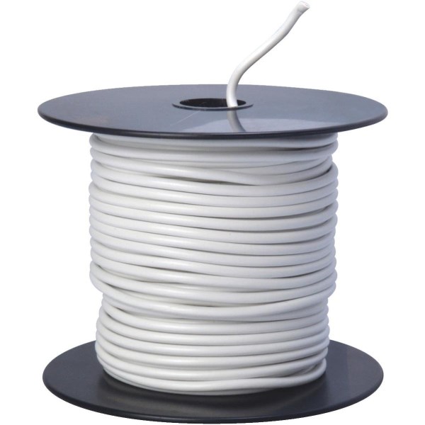 ROAD POWER 100 Ft. 14 Ga. PVC-Coated Primary Wire, White - Iieemm