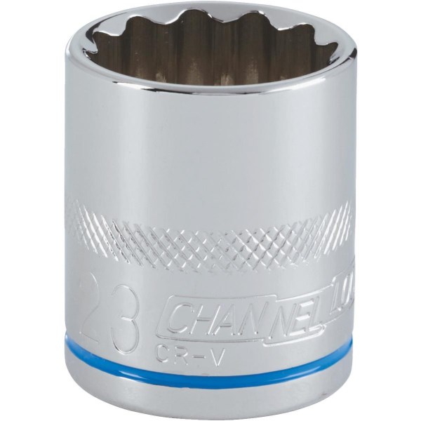 Channellock 1/2 In. Drive 23 mm 12-Point Shallow Metric Socket - Iieemm