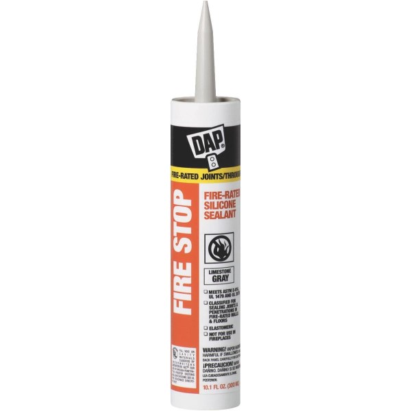 DAP 10.1 Oz. Fire Stop Fire-Rated Sealant, Limestone Gray - Iieemm