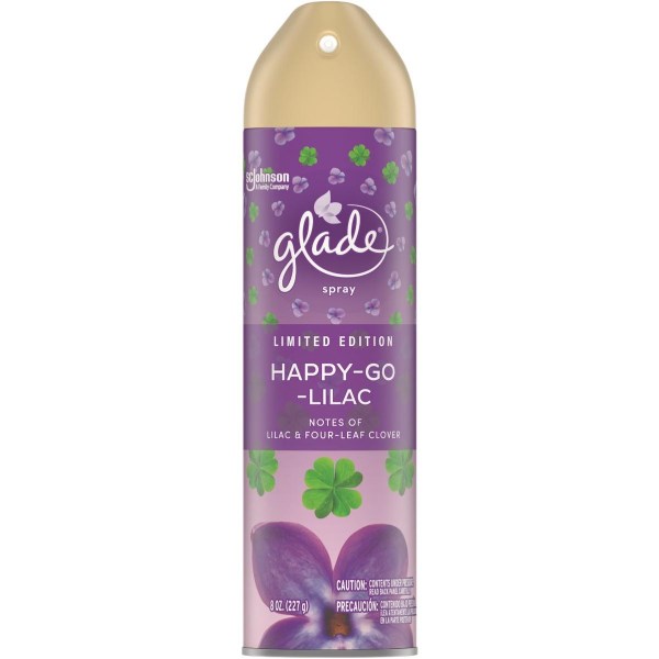 Glade 8 Oz. Happy Go Lilac Aerosol Spray Air Freshener - Iieemm