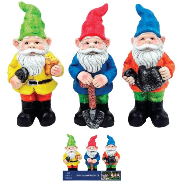 Alpine 10 In. Resin Gnome Lawn Ornament - Iieemm