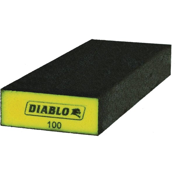 Diablo 3 In. x 8 In. x 1 In. 100-Grit (Fine) Extended Flat Edge Sanding Sponge - Iieemm
