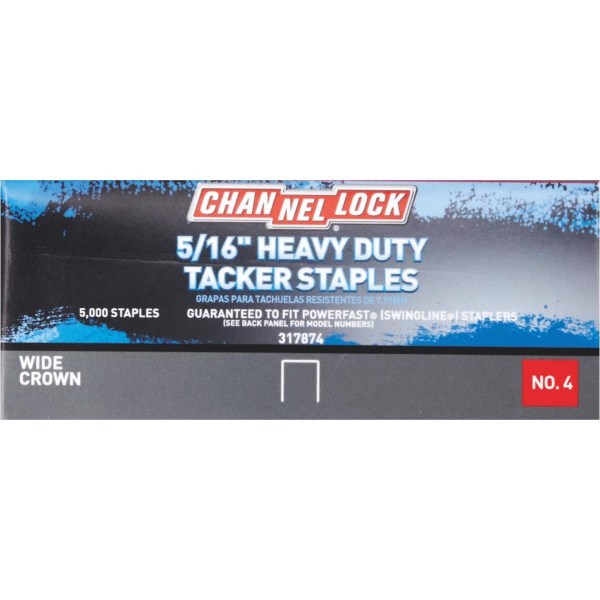 Channellock No. 4 Hammer Tacker Staple, 5/16 In. (5000-Pack) - Iieemm
