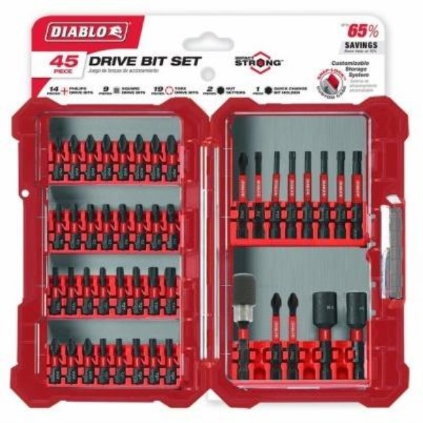Diablo 45-Piece Impact Screwdriver Bit Set - Iieemm