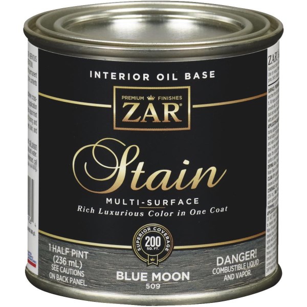 Zar 1/2 Pt. Blue Moon Oil-Based Multi-Surface Interior Stain - Iieemm