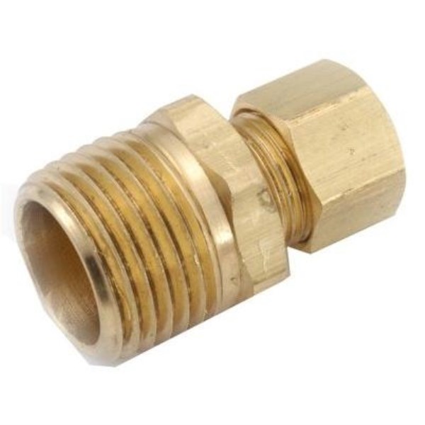 Anderson Metals 5/16 In. x 1/4 In. Brass Male Union Compression Adapter - Iieemm