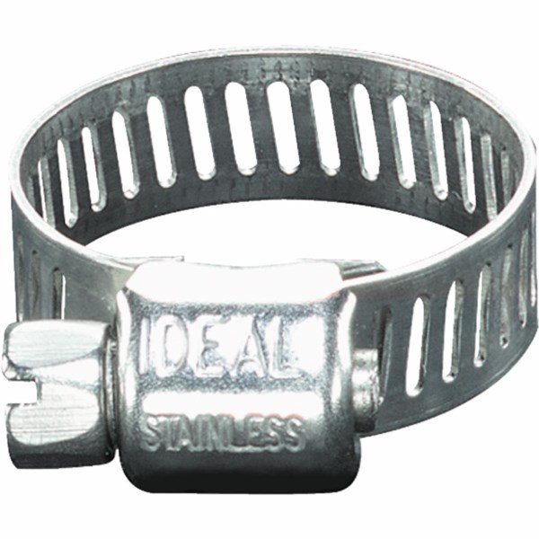 Ideal 5/16 In. – 5/8 In. Stainless Steel Micro-Gear Hose Clamp w/Zinc-Plated Carbon Steel Screw - Iieemm
