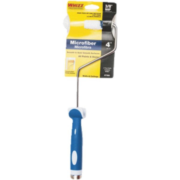 Whizz 4 In. x 3/8 In. Smooth To Semi-Smooth Paint Roller Cover & Frame - Iieemm