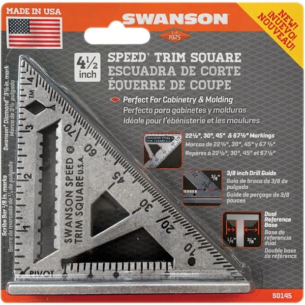 Swanson Speed 4-1/2 In. Aluminum Trim Square - Iieemm
