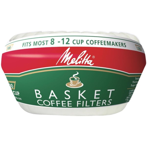 Melitta 8-12 Cup White Basket Coffee Filter (100-Pack) - Iieemm
