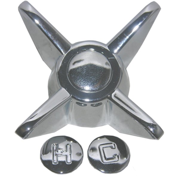 Lasco American Standard Colony, Diverter Hot & Cold Buttons Chrome Tub & Shower Handle Kit - Iieemm