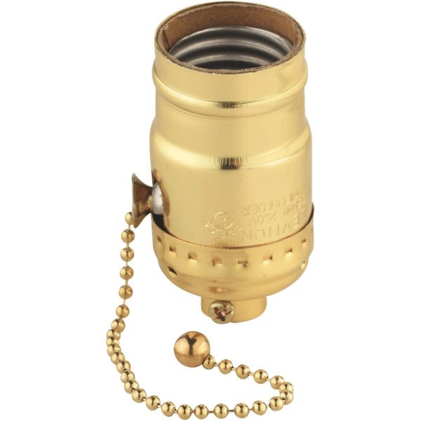 Do it Pull Chain Medium Base Polished Gilt Lamp Socket - Iieemm