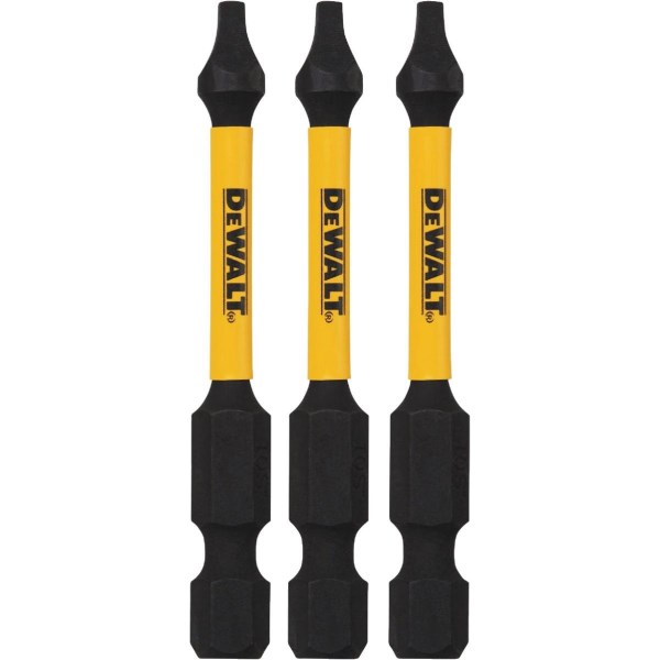 DEWALT FlexTorq 2-1/4 In. #1 Square Insert Impact Screwdriver Bit (3-Pack) - Iieemm