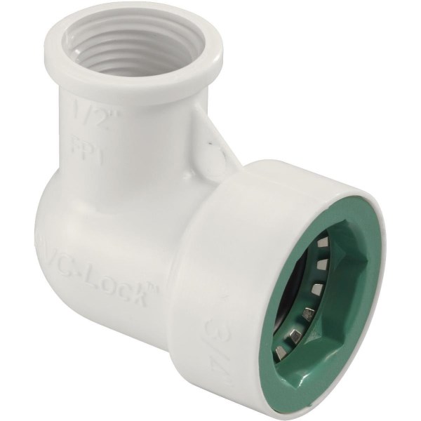 Orbit 3/4 In. x 1/2 In. FPT PVC-Lock Elbow - Iieemm
