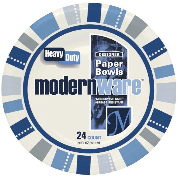 AJM ModernWare 20 Oz Paper Bowl 24 Count Iieemm ajm-modernware-20-oz-paper-bowl-24-count-iieemm