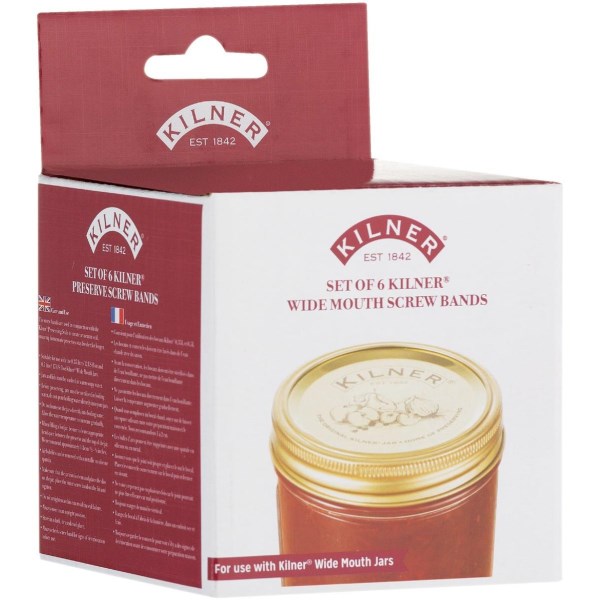 Kilner Wide Mouth Preserve Jar Screw Band (6-Count) - Iieemm