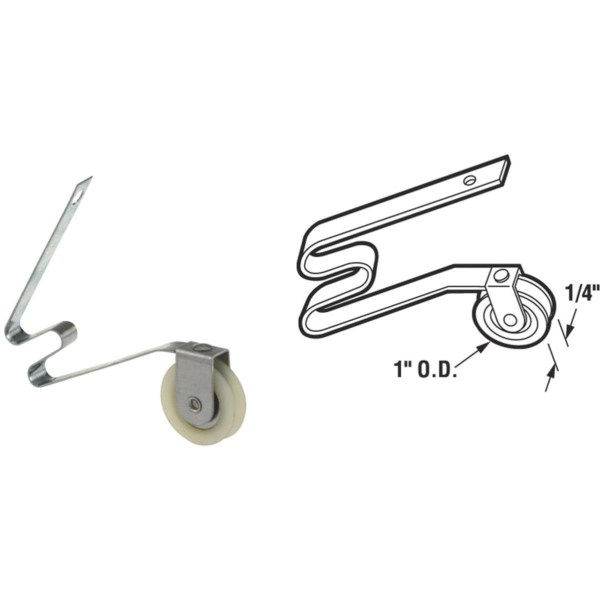 Prime Line 1 In. Steel Screen Door Tension Springs with Nylon Roller (2-Pack) - Iieemm