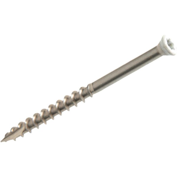 Grip-Rite PrimeGuard Max #7 x 2-1/4 In. Star Drive White Head Stainless Steel Trim Screw (352 per Jar) - Iieemm