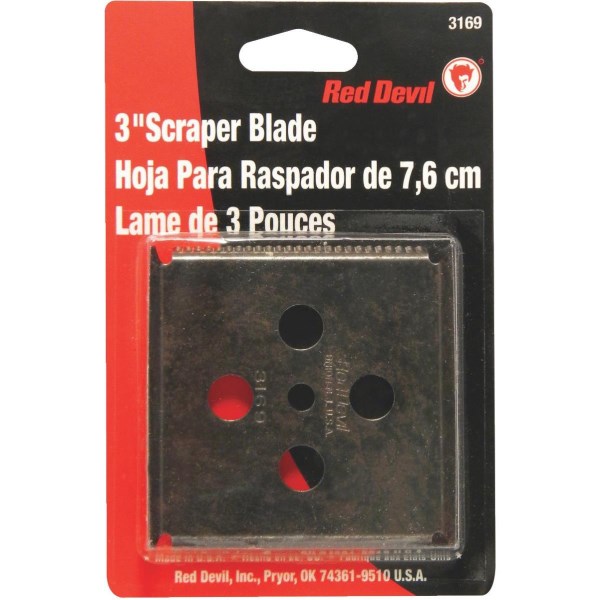 Red Devil 3 In. 4-Edge Replacement Scraper Blade - Iieemm