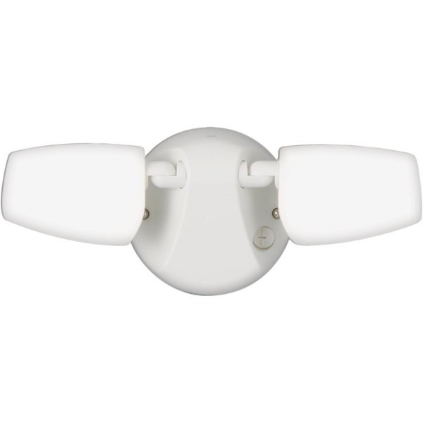 Halo White Dusk To Dawn Twin Head Color Temperature Selectable LED Floodlight Fixture - Iieemm