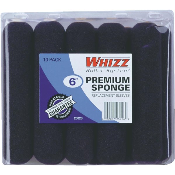 Whizz Roller System 6 In. x 1/4 In. Premium Black Foam Mini Roller Cover (10-Pack) - Iieemm