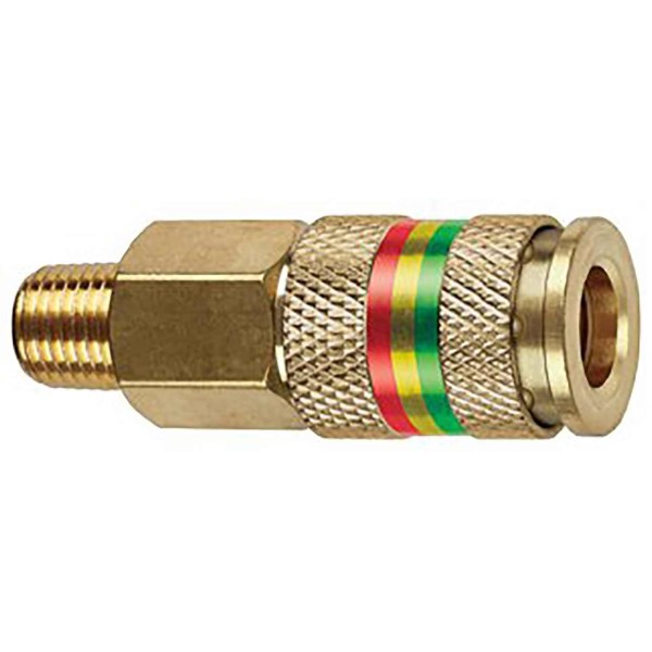 Tru-Flate Combo-Coupler 1/4 In. MNPT Brass Coupler - Iieemm