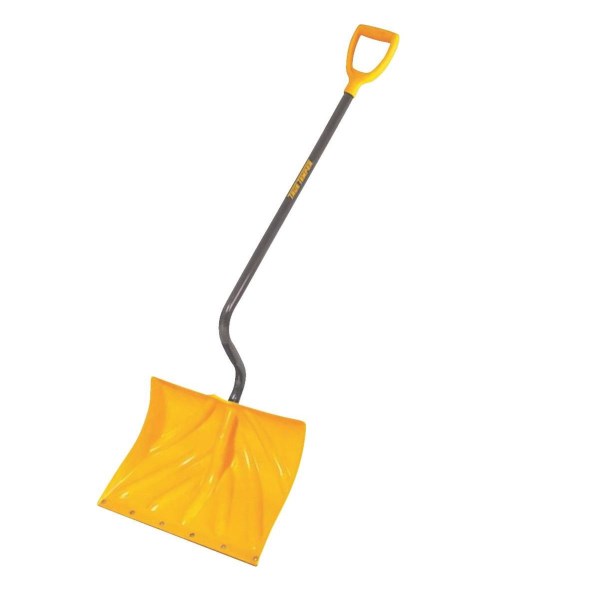 True Temper 18 In. Poly Snow Shovel with Steel Wear Strip and 40 In. Steel Handle - Iieemm